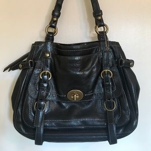 Coach Black Leather Satchel